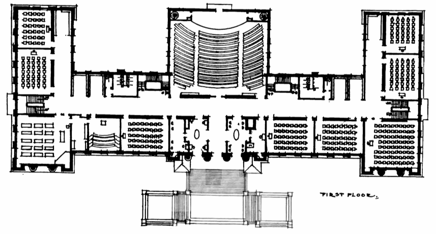two live network outlets for each classroom and office and a secured