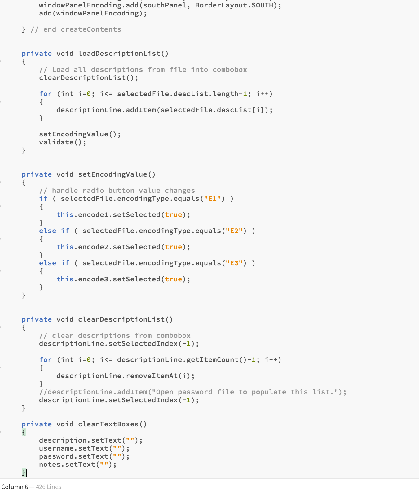 the proper format) and view or edit vour data. The text file's