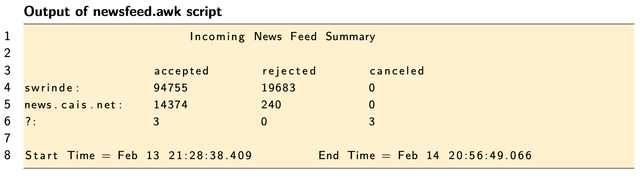 Need help with an Awk Script, using only awk. We cannot use