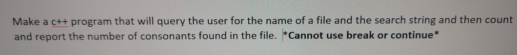 (c++) Make a c++ program that will query the user for the