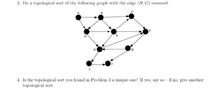 Could someone please do these two problems Do a topological sort