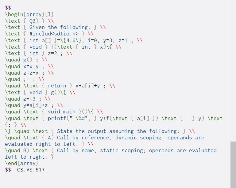 $$ \begin{array}{1} \text { Q3) } \text { Given the following: