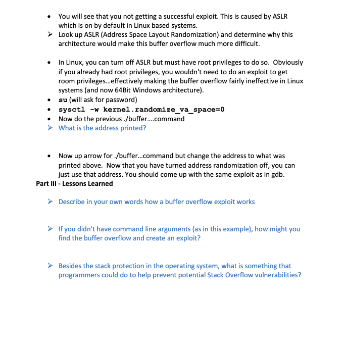 sentences those start with arrow bullet (light blue) are questions. Please answer