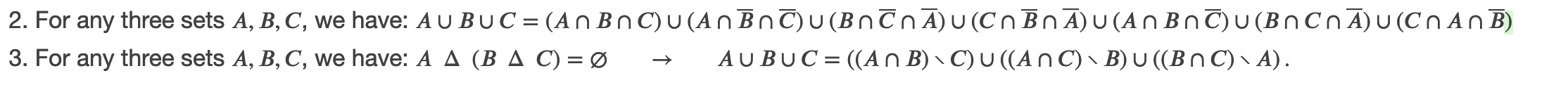 Please use set identities to solve Q2 !!! Please only solve Q2!!