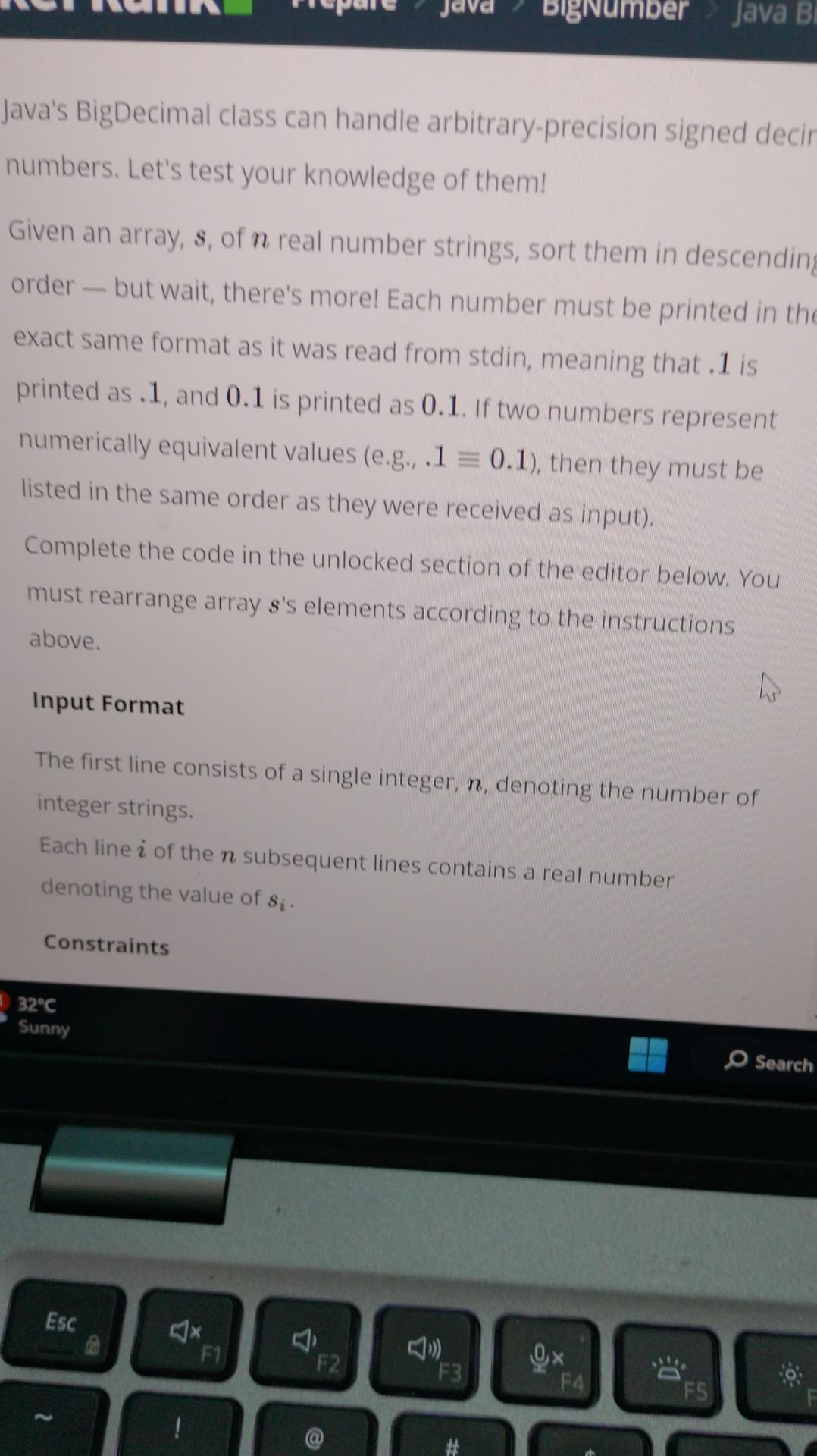  in java Java's BigDecimal class can handle arbitrary-precision signed decir numbers.