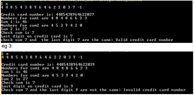 be the rightmost digit in any credit card number In this task,