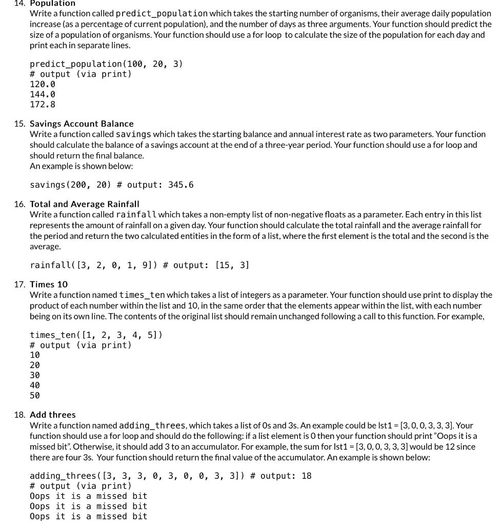 Code the following using python idle and be sure not to use