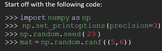  In python, 1. Print the second column of data to the