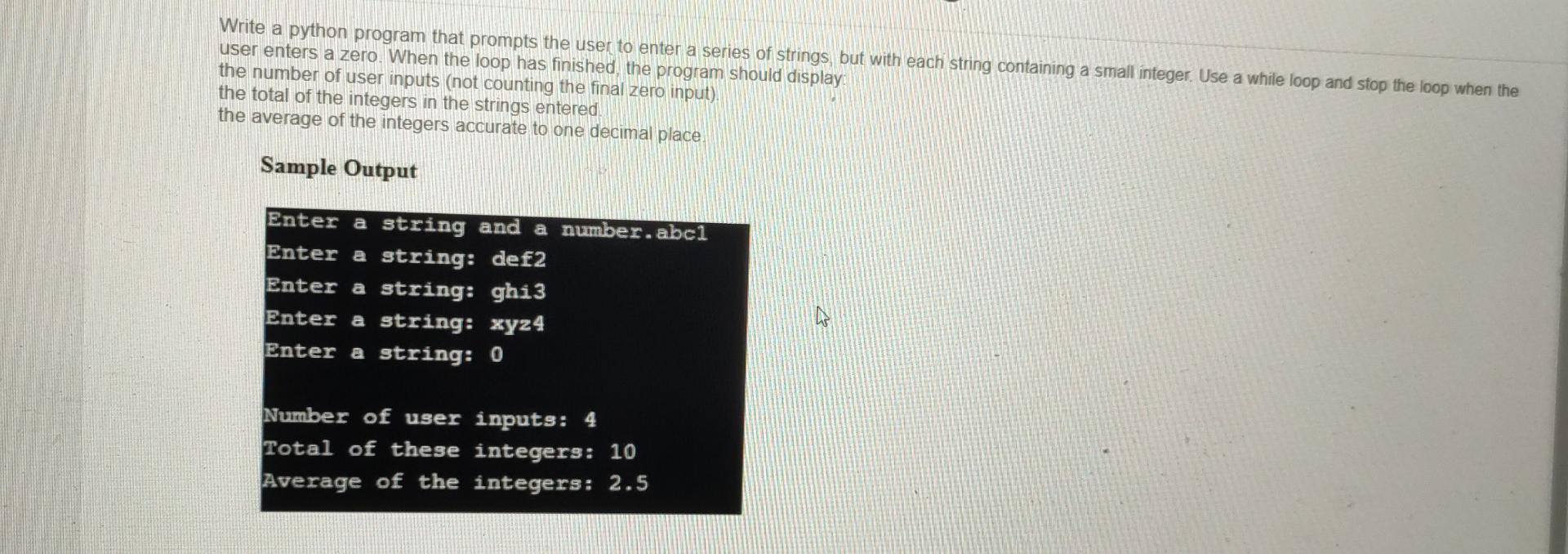  do only if u r confident Write a python program that