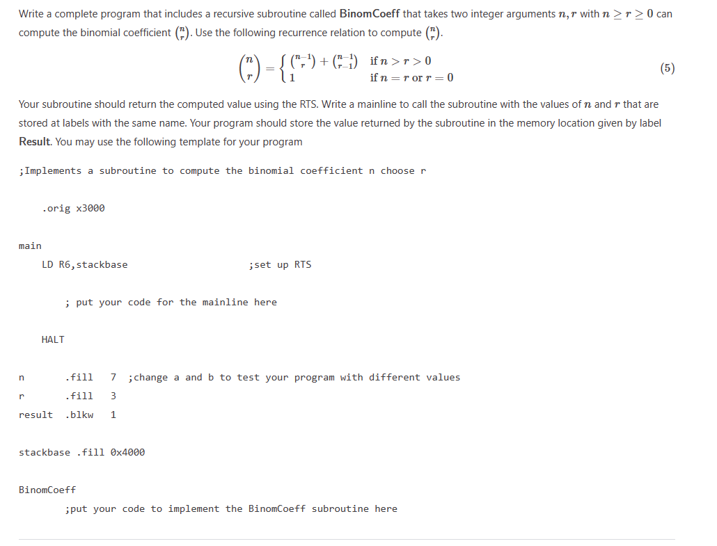  Write in LC-3 program 