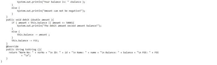 string name; private double balance; public Goldenclient (string id, String name, double