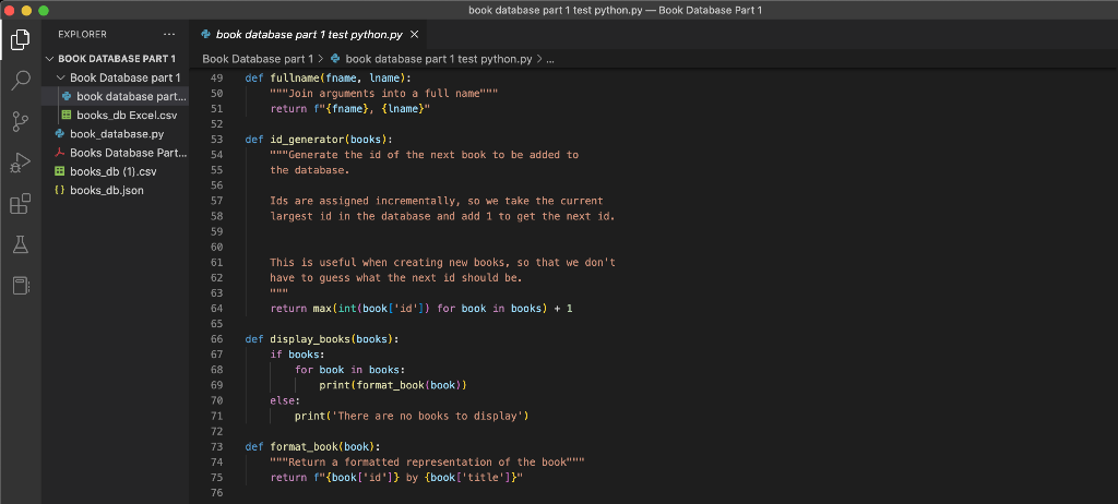 here is how the current code from part 1 looks like (Note