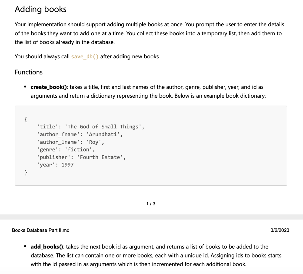 currently have This is the .csv file contents: For part 2 I
