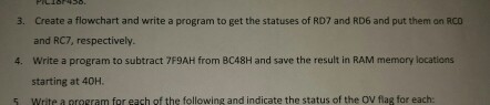 of RD7 and RD6 and put them on ROo and RC7, respectively.