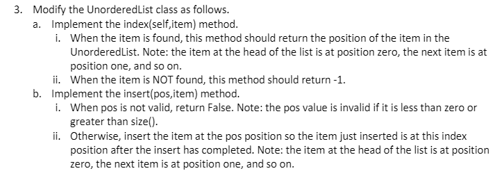  If someone can help me write code to implement insert(pos, item)