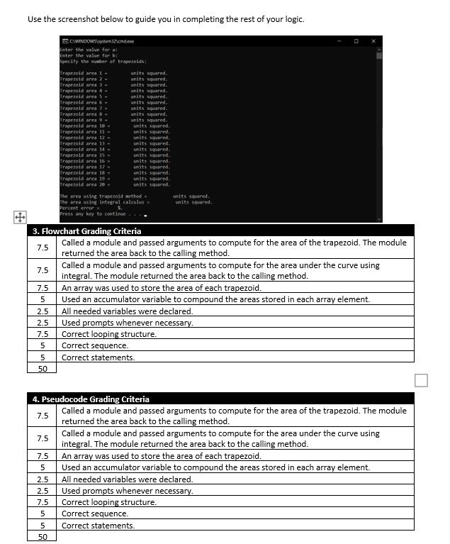 from the area of the trapezoid: a + b h ch 2.