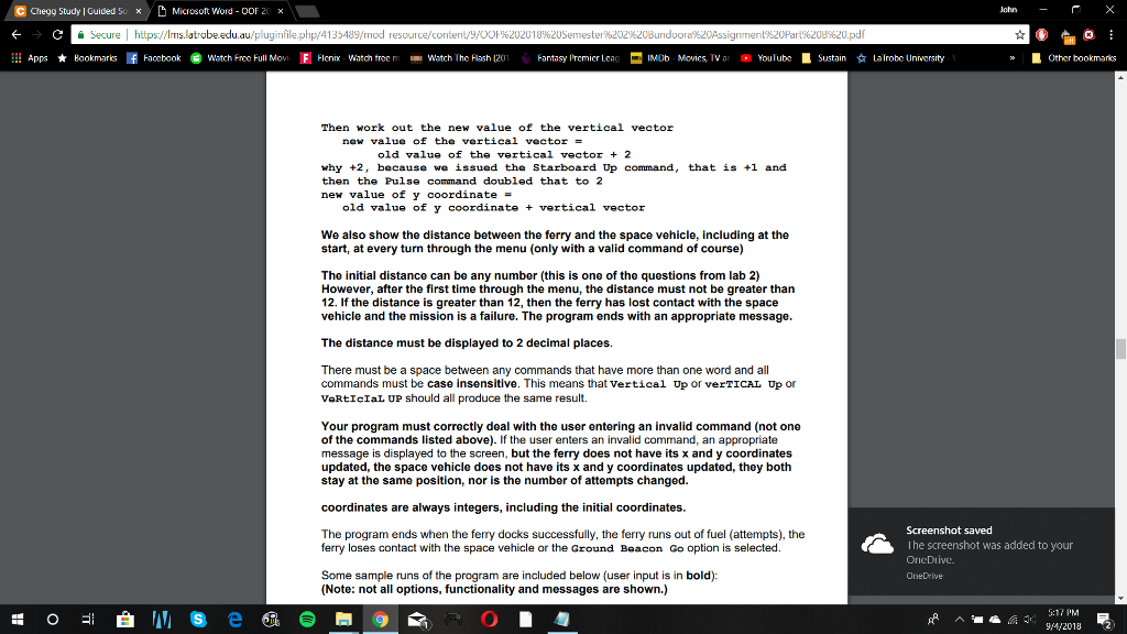 to orbit (up to the space vehicle) part of the operation Write