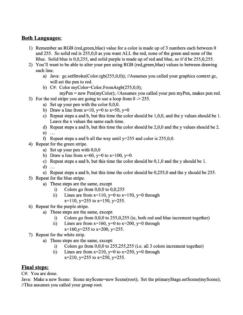 follow the instructions. Thank you! Objective: In this assignment you'll be drawing