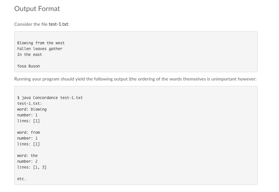 program called Concordance(Concordance is the program i need help with) //Program WordList