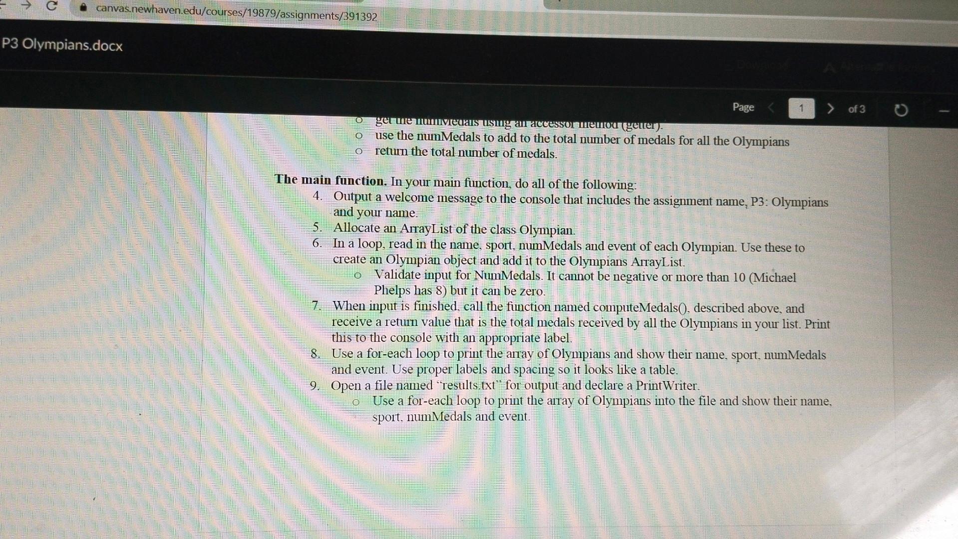 - To write a constructor with parameters, an method and a toString0
