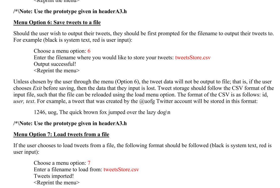 * tweetList); void displayTweets(tweet * tweetList); int searchTweetsByKeyword(tweet * tweetList); void countStopWords(tweet