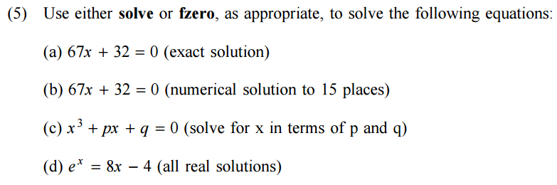 5) PLEASE solve this question in MATLab showing ALL work CORRECTLY. Thank