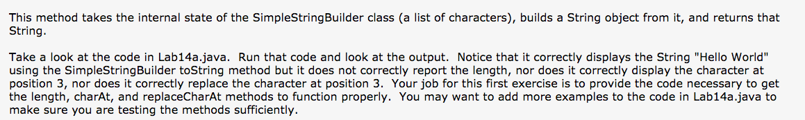 will be built. So the String "Hello" would be represented by an