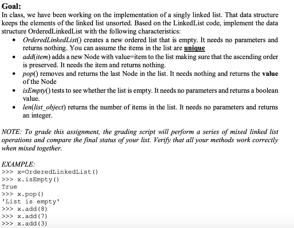 Write Code in Python class Node: def __init__(self, value): self.value = value