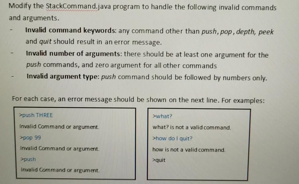 of the stack Return the number of elements in the stack pop