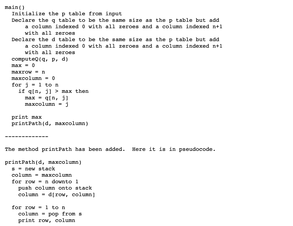 prints the maximum profit path and prints the maximum profit and the