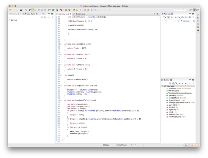 cases should cover all parts of the code Quick Access MasHieap javaD