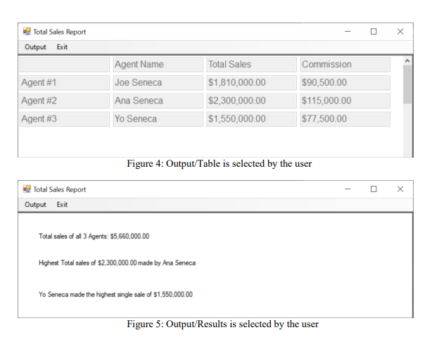 process its sales. The following input is required from the user: -