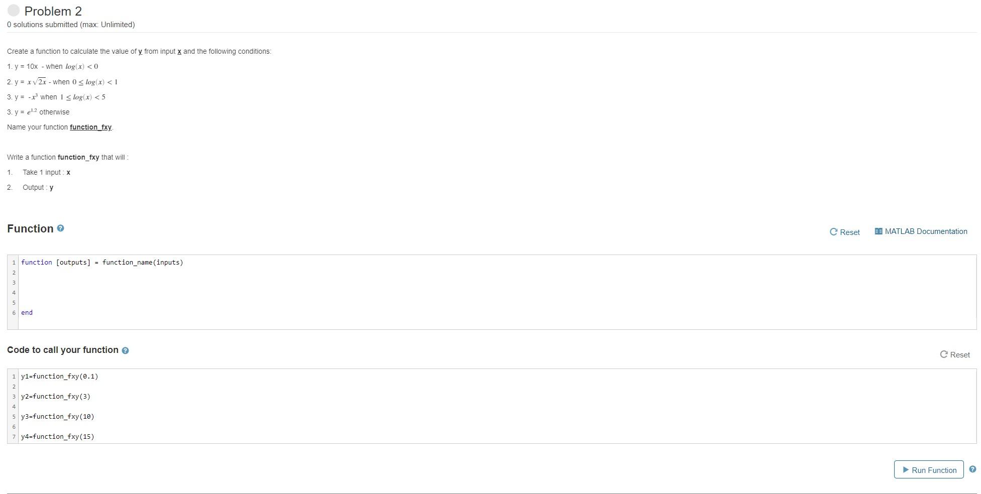 takes in a scalar value and performs the following evaluation 1. If