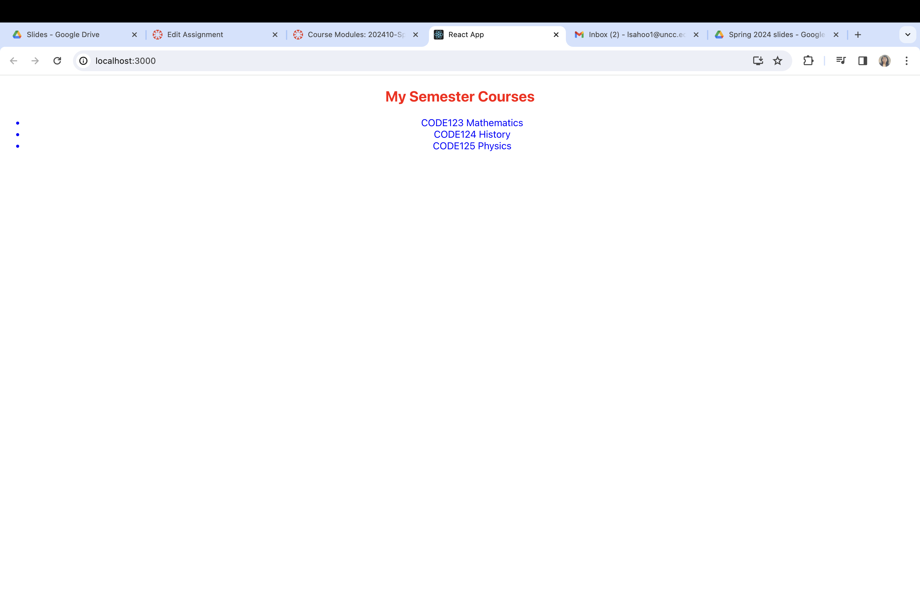  Create your first react app - In class Objective: Create a