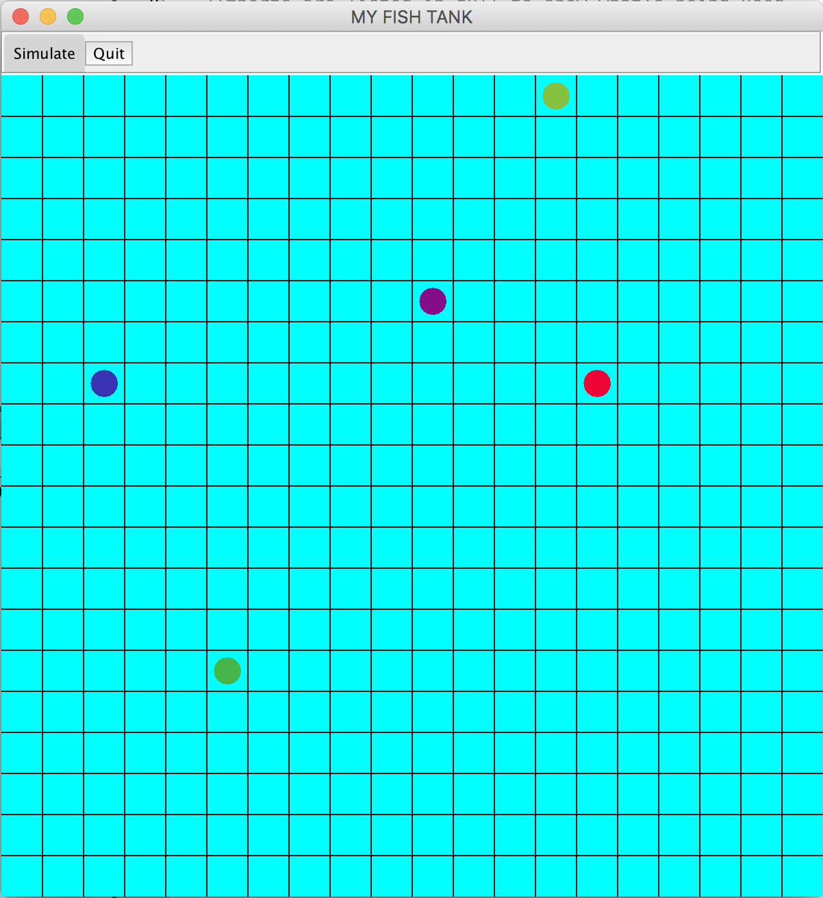status, fish manipulation and simulation. In the fish manipulation status, the user