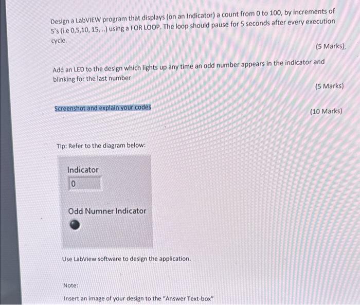 please I need help with the marked part Design a LabVIEW program