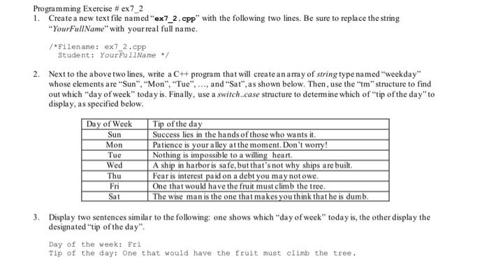  Programming Exercise # ex 7_2 1. Create a new text file