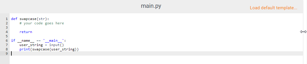 Write a function swapcase(str) that convert the lowercase and uppercase letters in