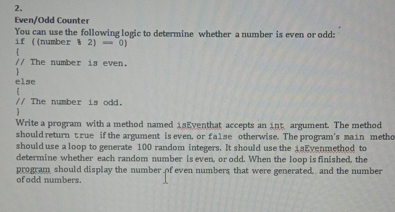  write the java program from the given picture with a method