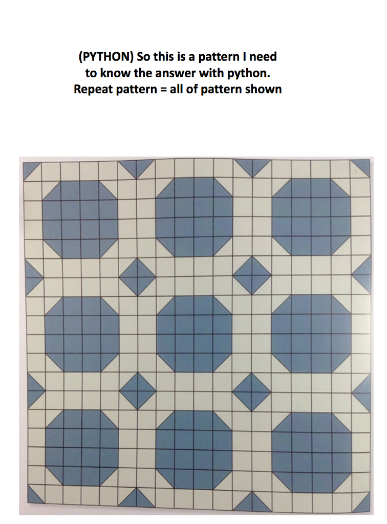 1. (code by using Python language) I gave you two pattern for