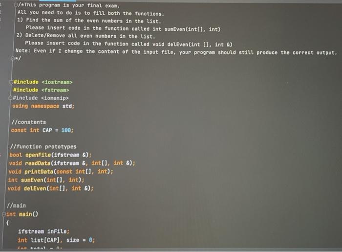 other than write the functions. Note: For testing purpose, I will have