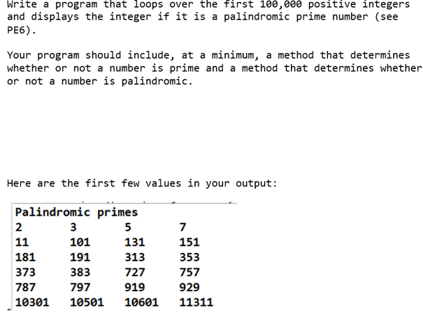 Java program Write a program that loops over the first 100,000 positive