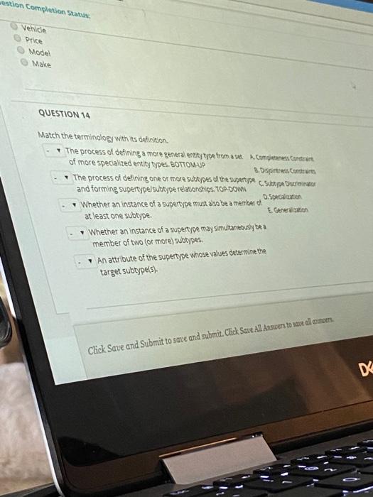 save and submit. Click Save All Answers to sue al con DELL