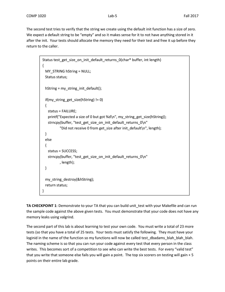 Clean up your directory by typing make clean Add the following three