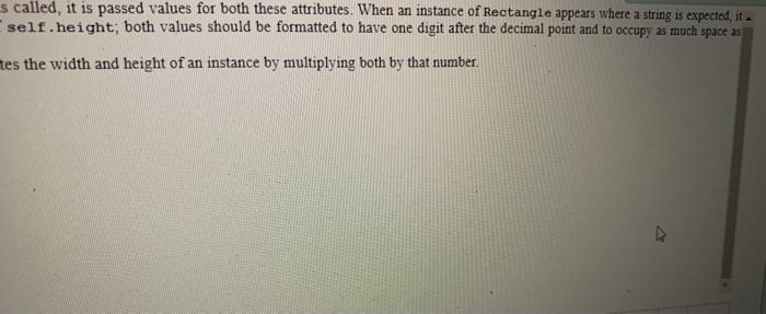 attributes width and height, both expected to be numbers. When Rectangle() is