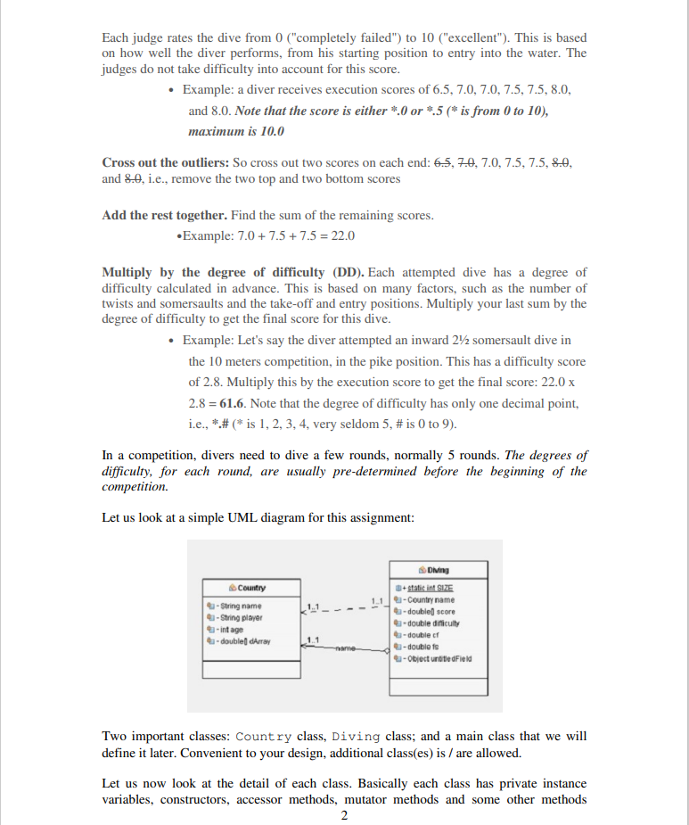 Country(String name, String player, int age, double] dArray) + String getName0 +