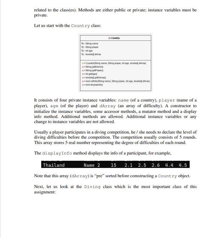 String getPlayer0 +int getAge 0 + double] getDArray0 + void setinfo(String name,