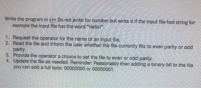  Write the program in c++ Do not write for number but