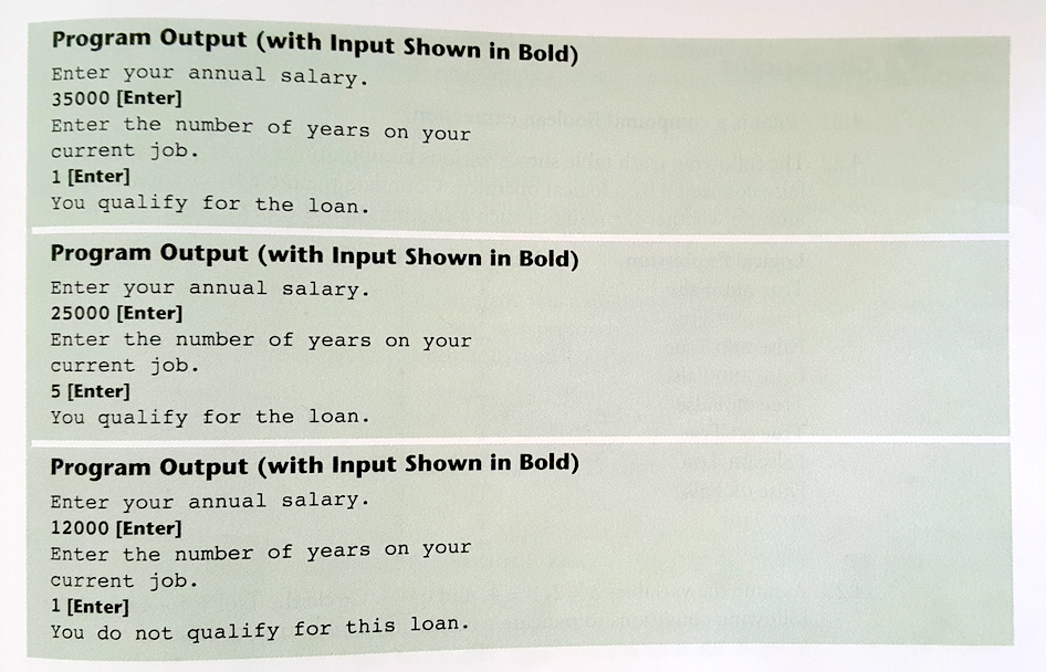 text and implement this in Java. LoanQualifier.java is a basic shell to