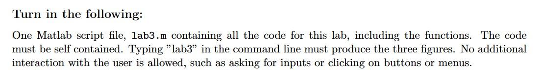 in advance. Note: In this lab you are only allowed to use